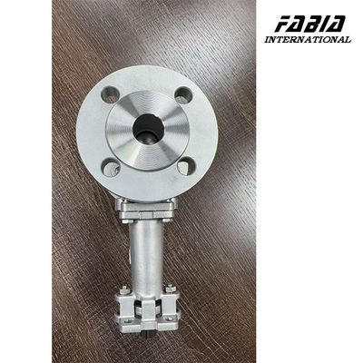 DN25 316L Two Piece Ball Valve Flange Connection High Temperature ISO High Platform