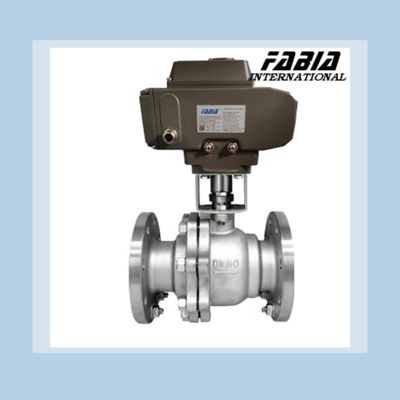 Metal High Pressure Electric Ball Valve Stainless Steel Two Way Flange Ball Valve