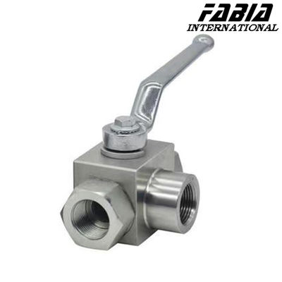 Valvole a sfera in PVC ad alta pressione a gas manuale a tre vie tipo L
