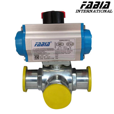 Valvola pneumatica a tre vie veloce in acciaio inossidabile/tipo T