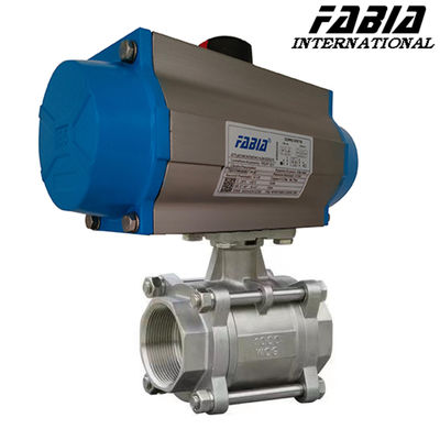 Valvola a sfera pneumatica ad alta pressione a tre pezzi 1/2