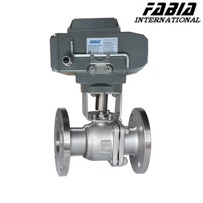 Valvola a sfera elettrica ad alta pressione metallica a doppio senso Valvola a sfera a flange