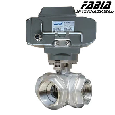 Valvola a sfera elettrica ad alta pressione a 3 vie