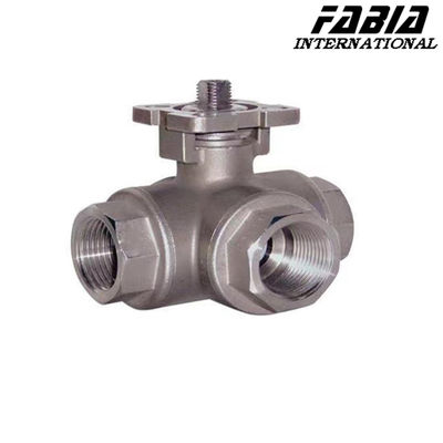 Valvola a sfera in acciaio inossidabile Valvola a sfera a filo Valvola a sfera Valvola a tre vie