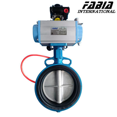 Valvola a farfalla pneumatica ad acqua / olio / gas con sistema di controllo pneumatico