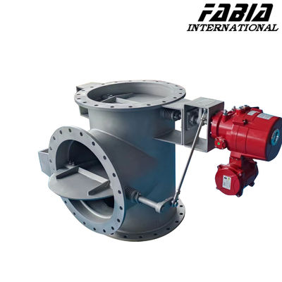 Valvola di controllo trilaterale elettrica flangia in acciaio inossidabile Valvola a farfalla ventilata