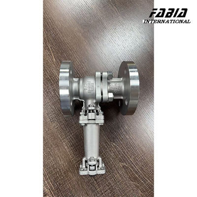 DN25 316L Connessione a due pezzi di valvola a sfera con flangia ad alta temperatura piattaforma ISO alta