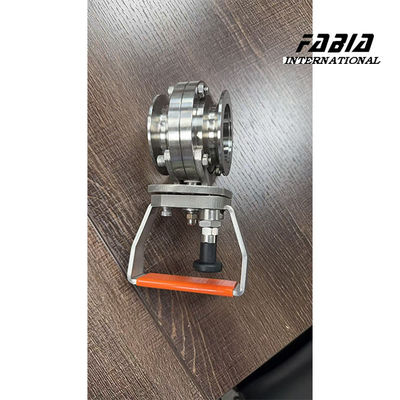 Valvola a farfalla per alto vuoto KF100 ad alta pressione con guarnizione PTFE / EPDM per funzionamento manuale, strumenti di ricerca scientifica