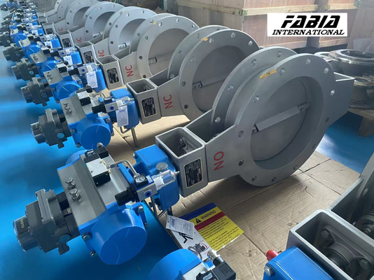 Valvola a farfalla flangiata pneumatica in acciaio inossidabile Specifiche complete per l'industria navale